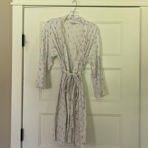 Carole Hochman Floral Cotton Robe Medium